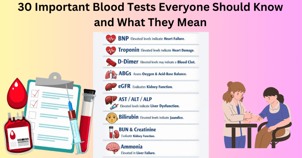 30 Important Blood Tests Everyone Should Know and What They Mean
